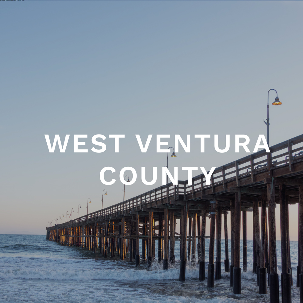 West Ventura County Button. Picture of Ventura Pier